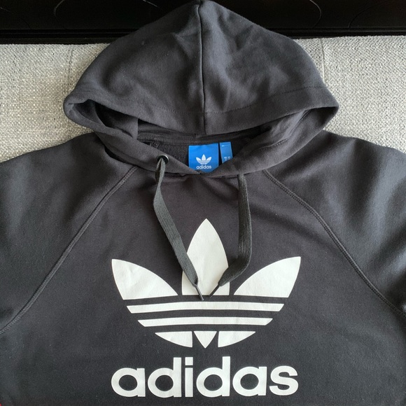 Adidas Classic Trefoil Hoodie in Black - Picture 4 of 6